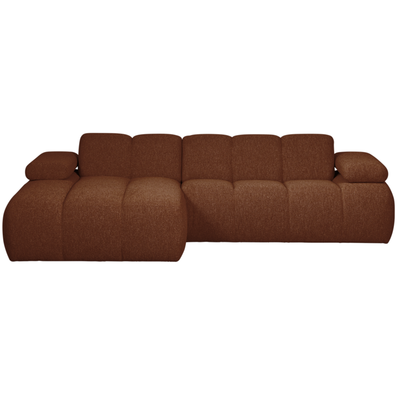 WOOOD-collectie Mojo Chaise Longue Links Boucle Roest Bruin Melange