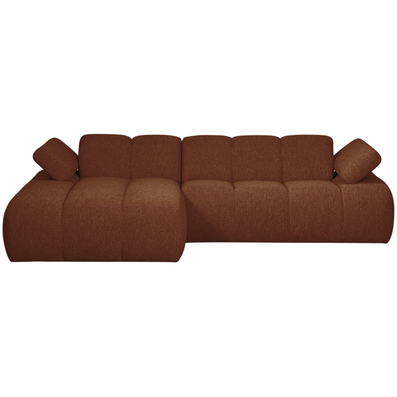 WOOOD-collectie Mojo Chaise Longue Links Boucle Roest Bruin Melange