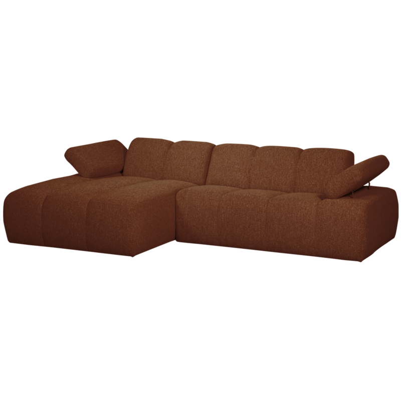 WOOOD-collectie Mojo Chaise Longue Links Boucle Roest Bruin Melange