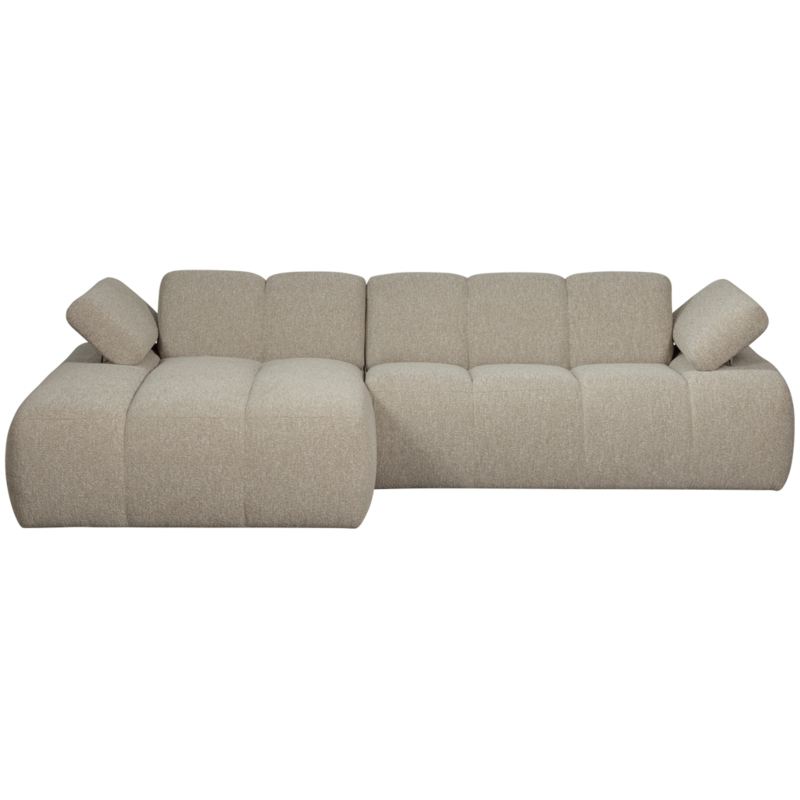 WOOOD-collectie Mojo Chaise Longue Links Boucle Beige Melange