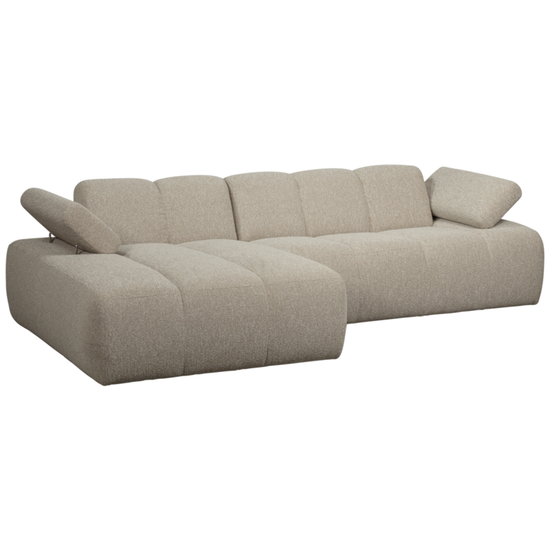 WOOOD-collectie Mojo Chaise Longue Links Boucle Beige Melange