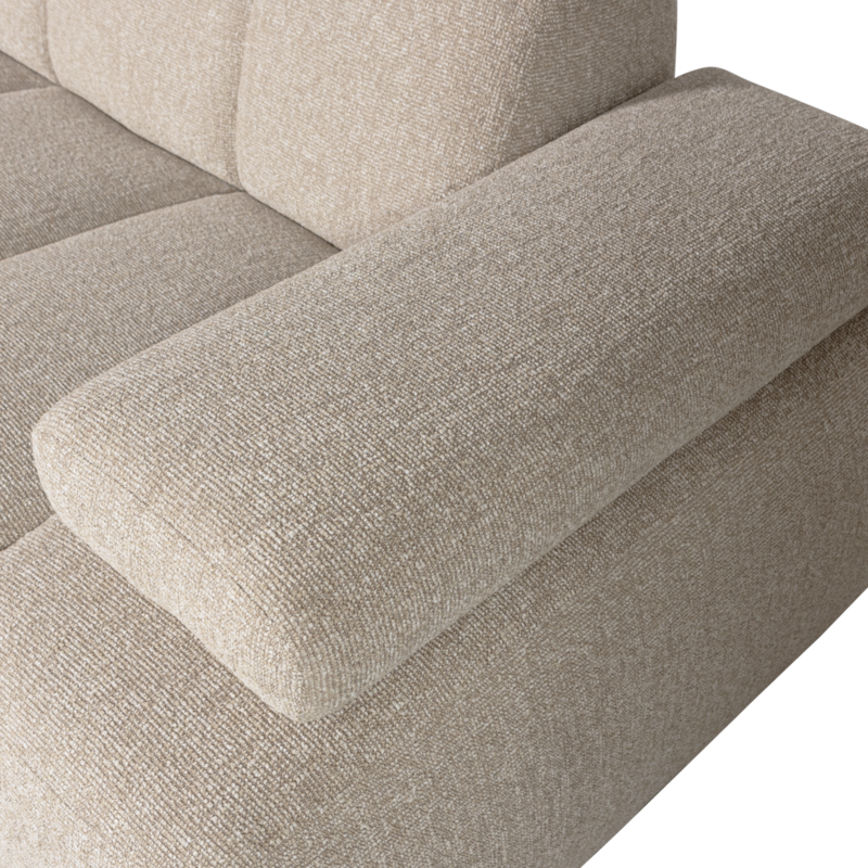 WOOOD-collectie Mojo Chaise Longue Links Boucle Beige Melange