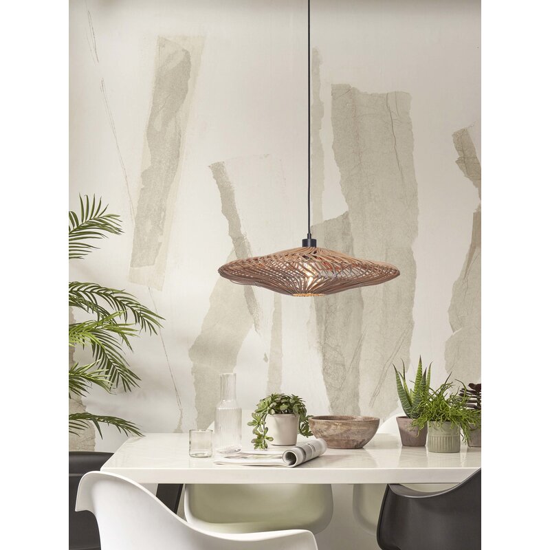 Good&Mojo-collectie Hanging lamp Zanzibar L rattan/flat dia.55xh.14cm. natural