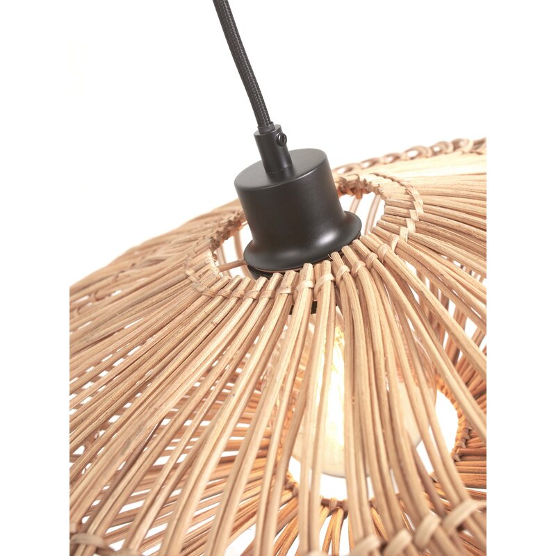 Good&Mojo-collectie Hanging lamp Zanzibar L rattan/flat dia.55xh.14cm. natural