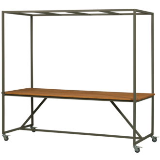 vtwonen Blue Sky Dining Table Wood With Deco Frame Metal Camouflage Green