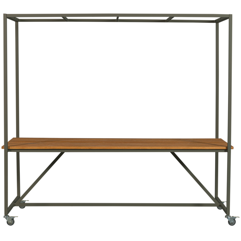 vtwonen-collectie Blue Sky Dining Table Wood With Deco Frame Metal Camouflage Green