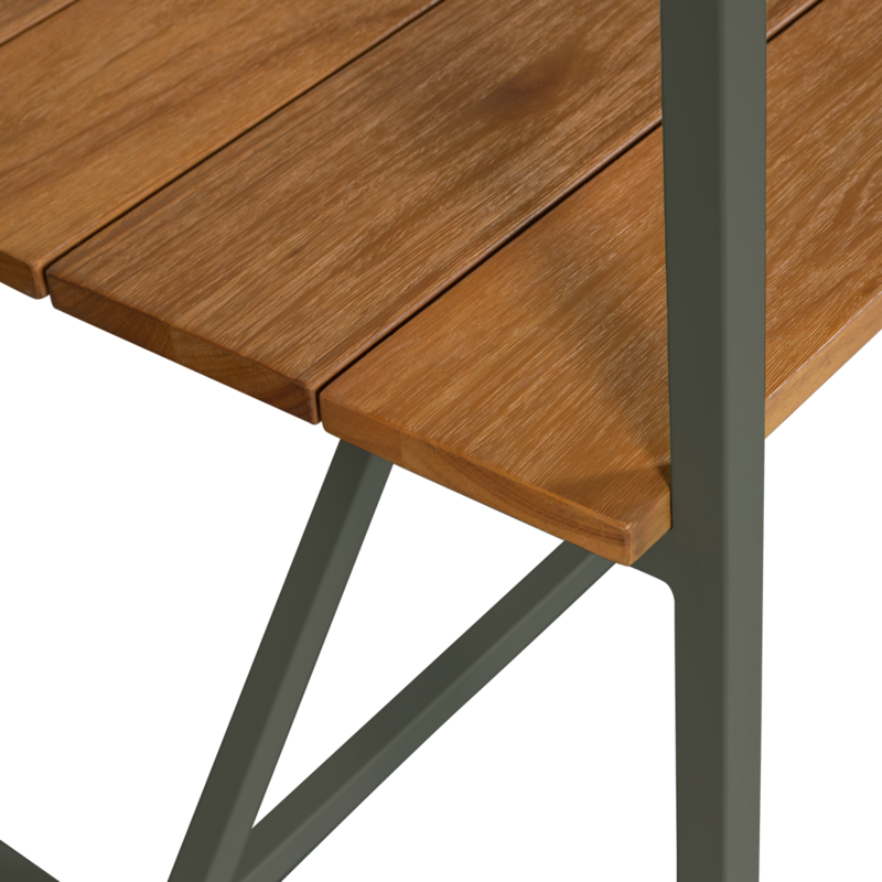 vtwonen-collectie Blue Sky Dining Table Wood With Deco Frame Metal Camouflage Green