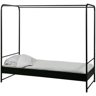 vtwonen Bunk Canopy Bed Metal Black 90X200 cm