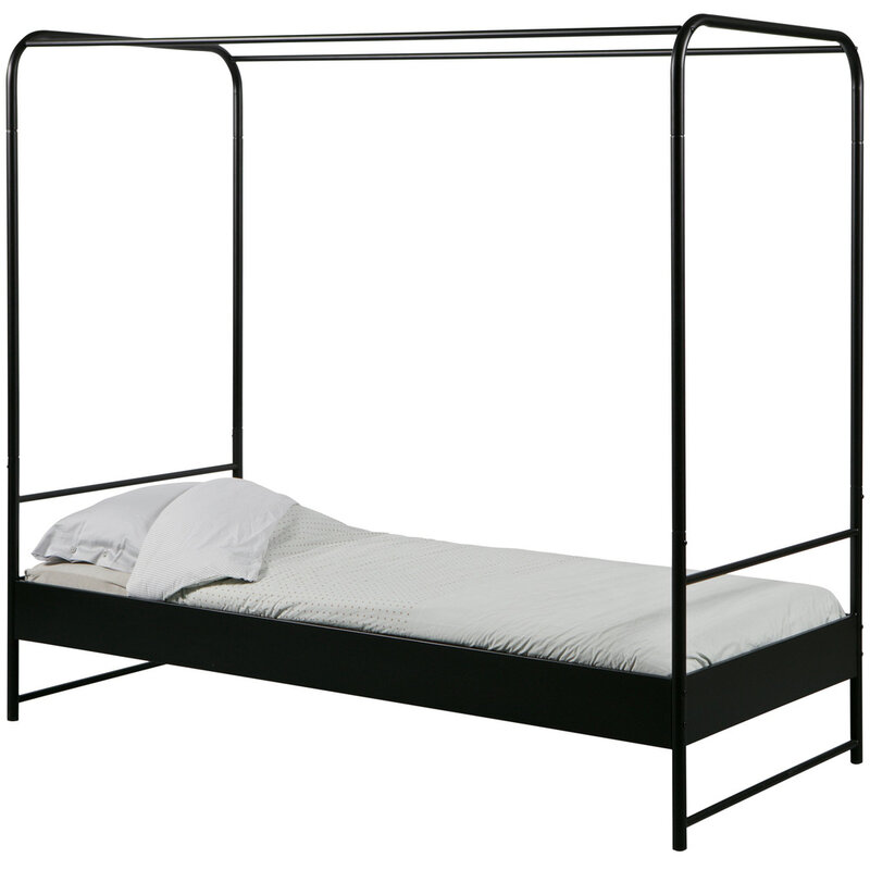 vtwonen-collectie Bunk Canopy Bed Metal Black 90X200 cm