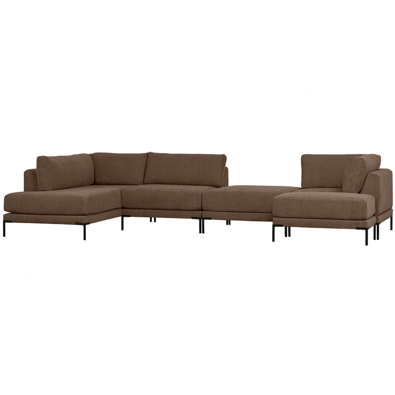 vtwonen-collectie Couple Lounge Element Links Chocolade Bruin