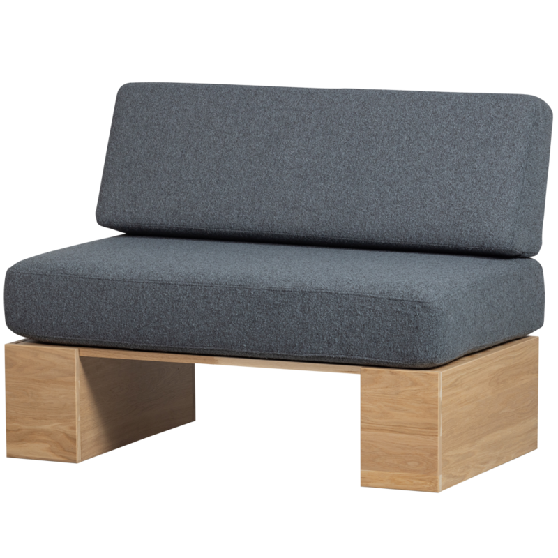 vtwonen-collectie Eat Up Wall Bench Including Cushions Denim Oak Natural[Fsc]
