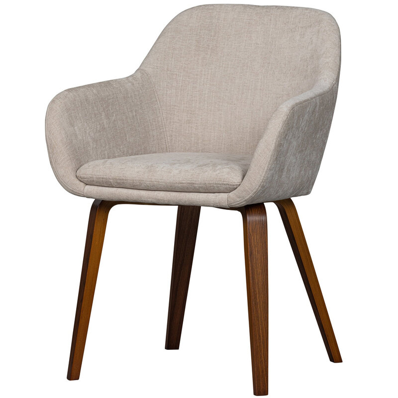 vtwonen-collectie Base Dining Room Chair Velvet Melange Sand