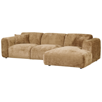 WOOOD Cloud Chaise Longue Right Woven Chenille Honey Yellow