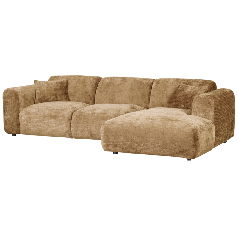 WOOOD-collectie Cloud Chaise Longue Right Woven Chenille Honey Yellow