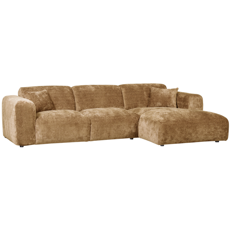 WOOOD-collectie Cloud Chaise Longue Right Woven Chenille Honey Yellow
