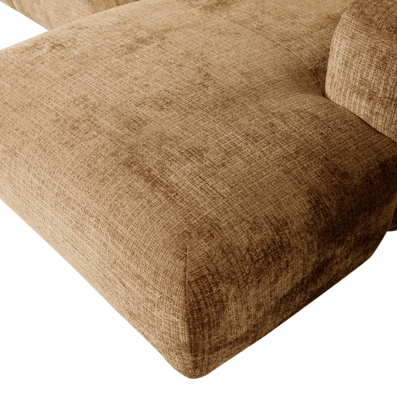 WOOOD-collectie Cloud Chaise Longue Right Woven Chenille Honey Yellow