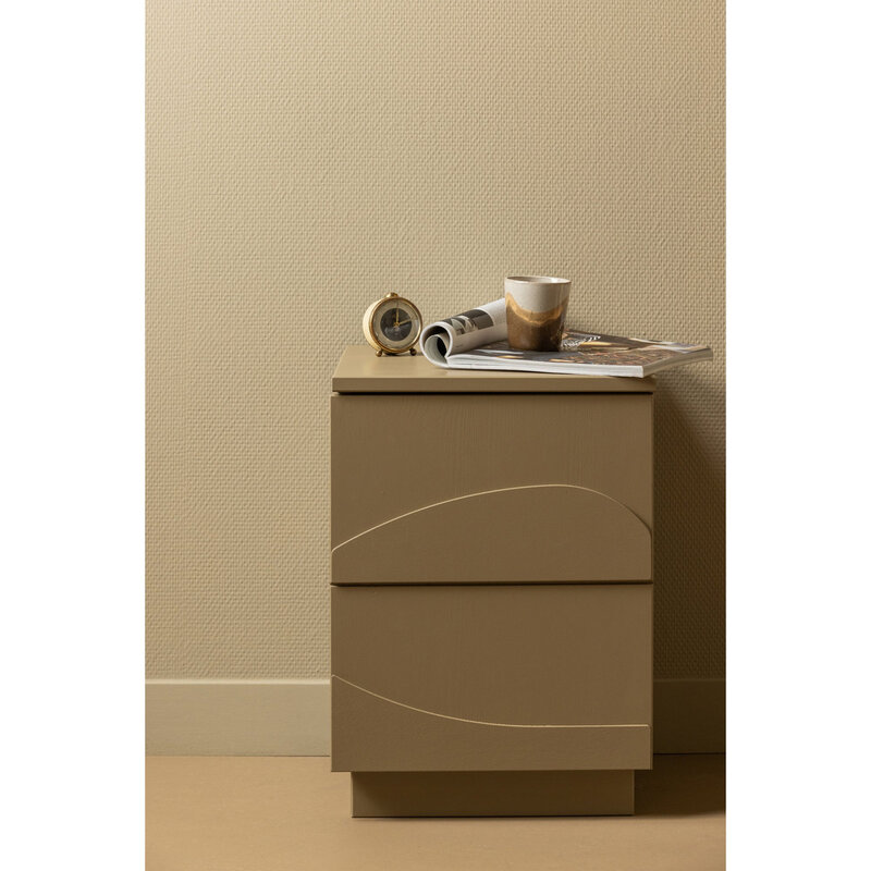 WOOOD-collectie Teo Bedside Table Pine Mud [Fsc]