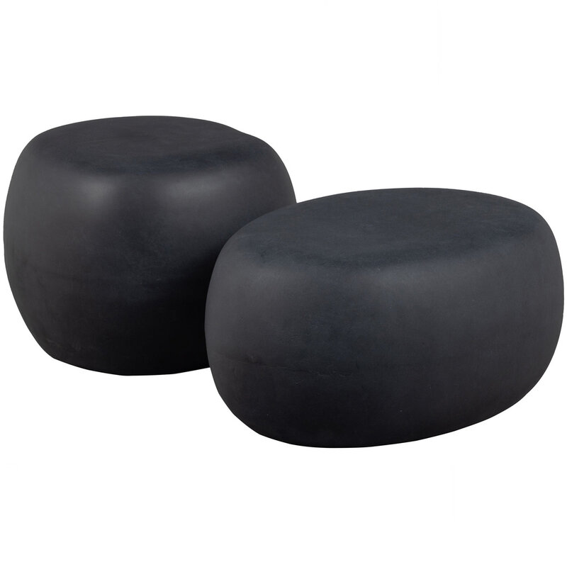 vtwonen-collectie Pebble Bijzettafel Betonlook Antraciet 35Xã˜50