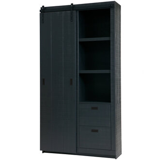 vtwonen Slide Cabinet Barn Sawn Matt Black [Fsc]