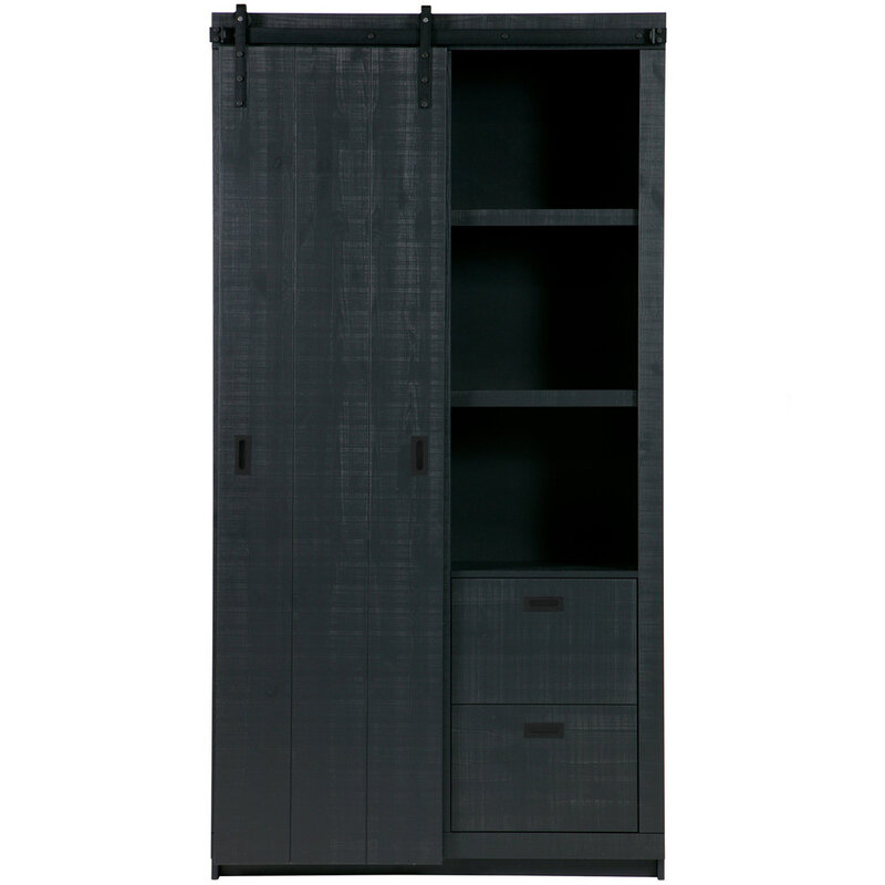 vtwonen-collectie Slide Cabinet Barn Sawn Matt Black [Fsc]