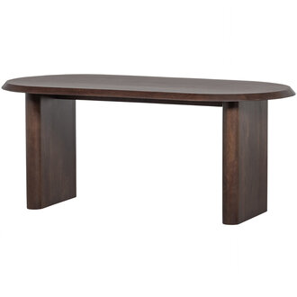 vtwonen Ellips Eetkamertafel Mango Hout Walnoot 90X180 cm