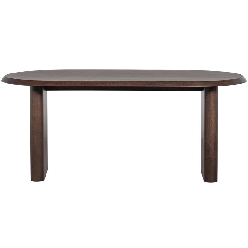 vtwonen-collectie Ellips Dining Room Table Mango Wood Walnut 90x180 cm