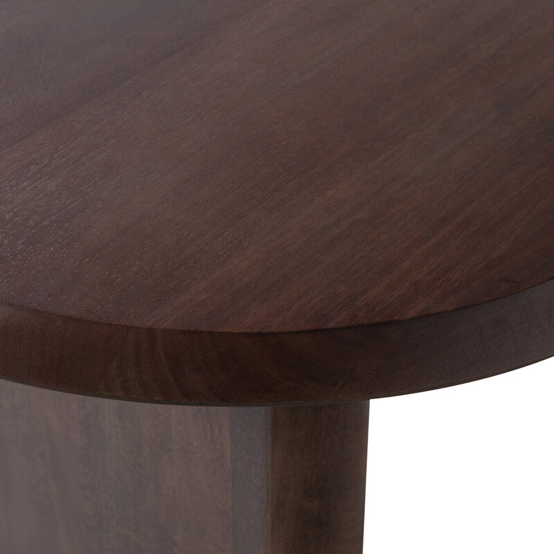 vtwonen-collectie Ellips Dining Room Table Mango Wood Walnut 90x180 cm