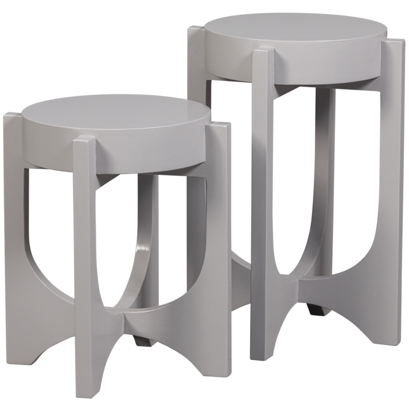 vtwonen-collectie Hold Up Bijzettafel Mango Hout Warm Grijs 41X35 cm