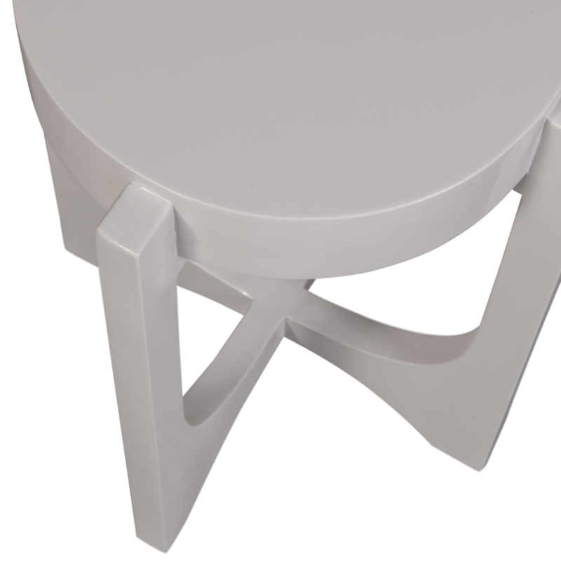 vtwonen-collectie Hold Up Bijzettafel Mango Hout Warm Grijs 51X35 cm