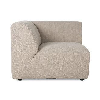 HKLIVING jax couch: element left corner, boucle, taupe