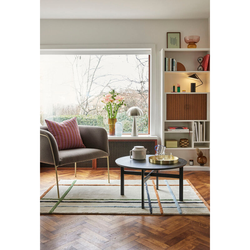 Hübsch-collectie Fluffy Rug Beige/Multicolour