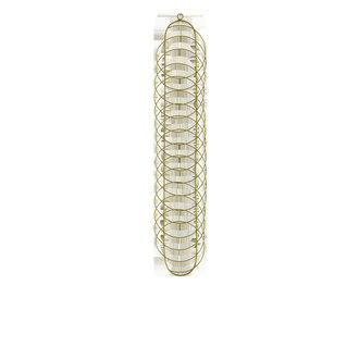 Madam Stoltz Hanging iron card rack ant. Brass