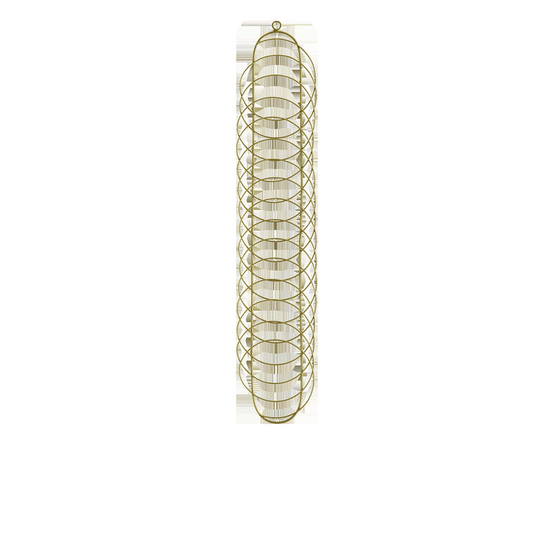 Madam Stoltz-collectie Hanging iron card rack ant. Brass