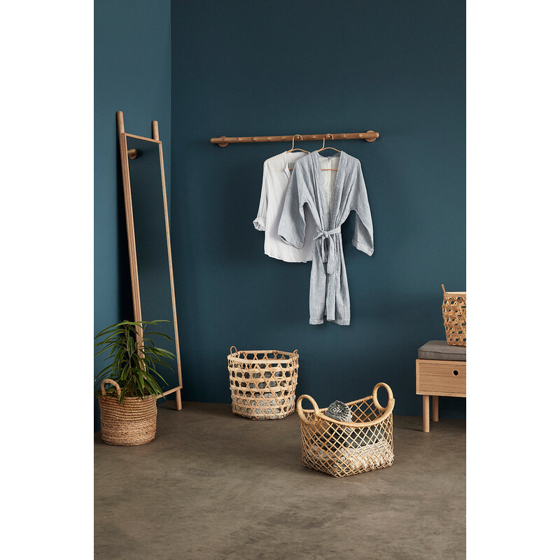 Hübsch-collectie Hide Bench Grey/Natural