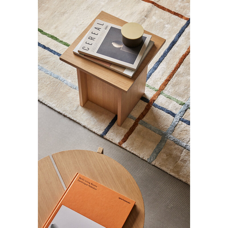 Hübsch-collectie Fluffy Rug Beige/Multicolour