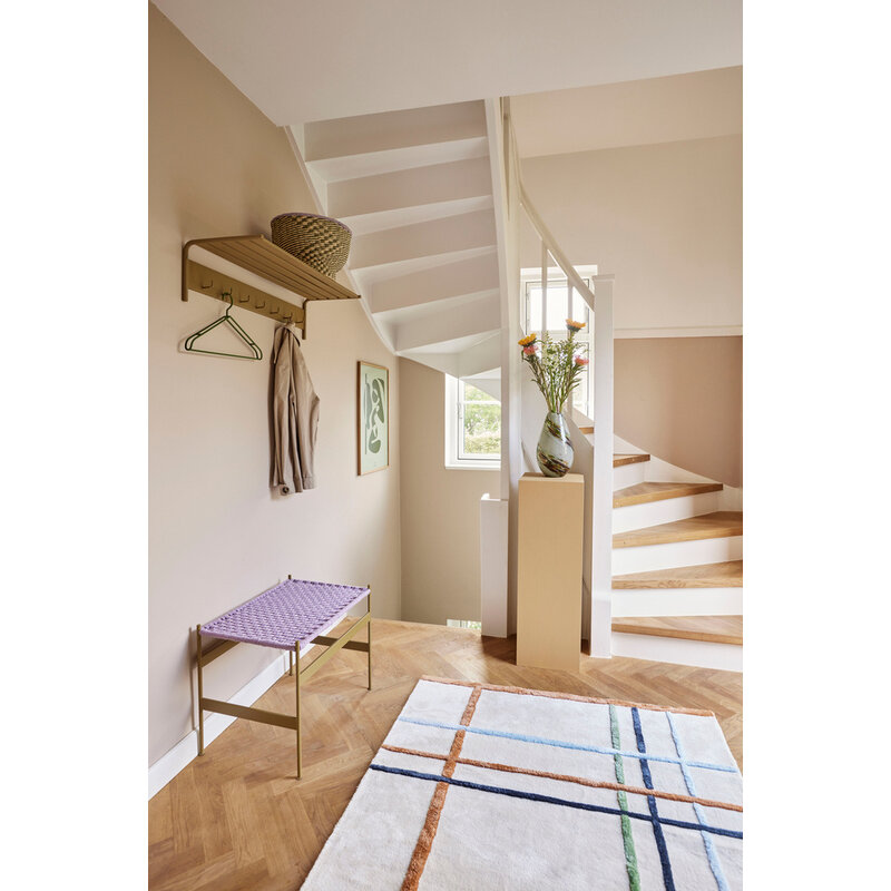 Hübsch-collectie Fluffy Rug Beige/Multicolour