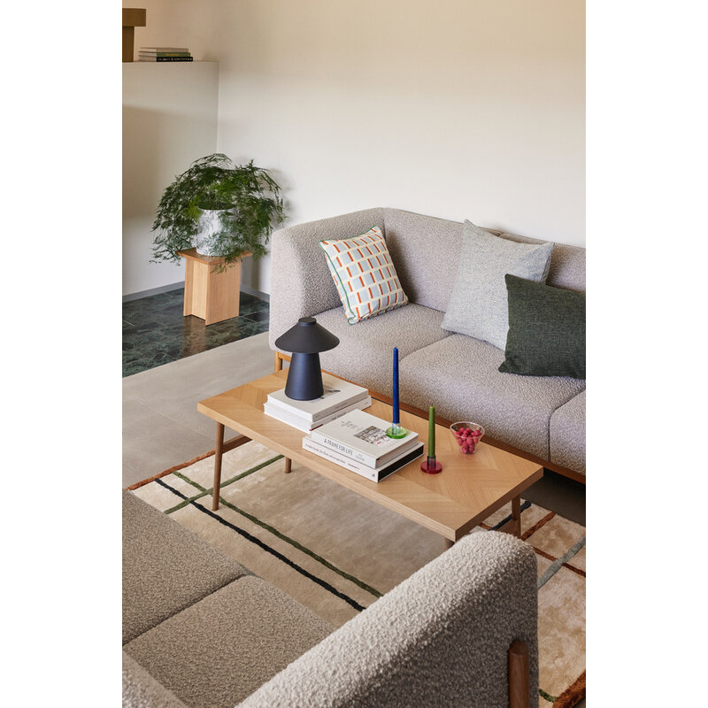 Hübsch-collectie Fluffy Rug Beige/Multicolour