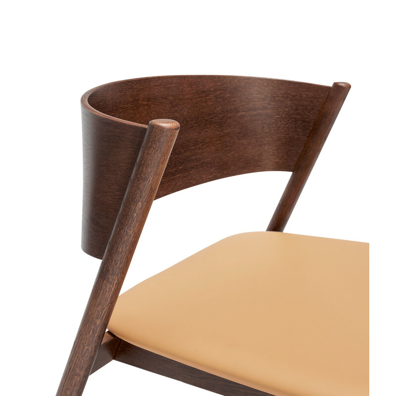 Hübsch-collectie Oblique Lounge Chair Seat Dark Brown