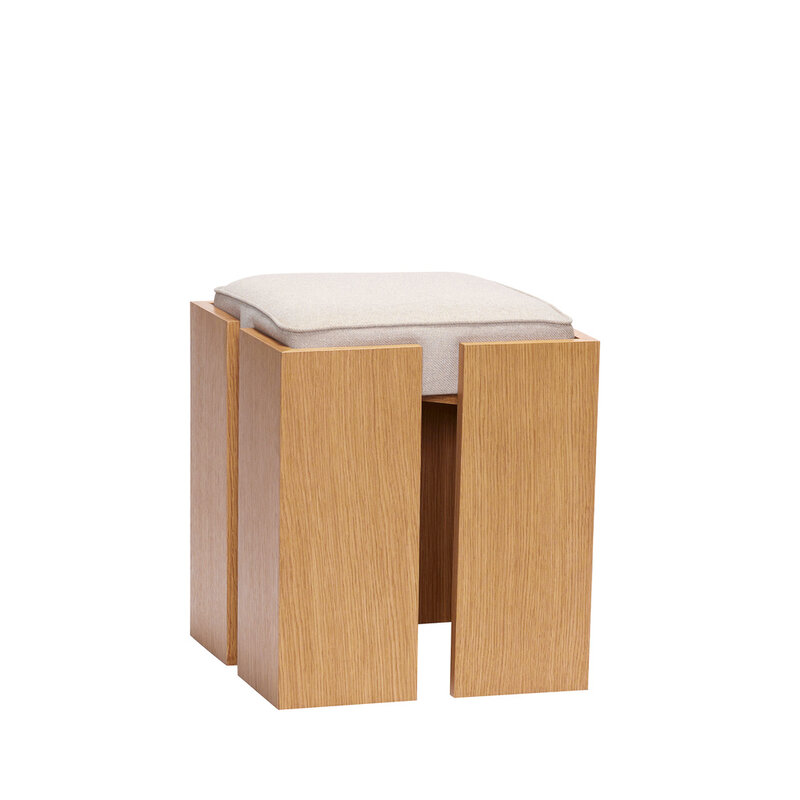 Hübsch-collectie Forma Kruk Zand/ naturel