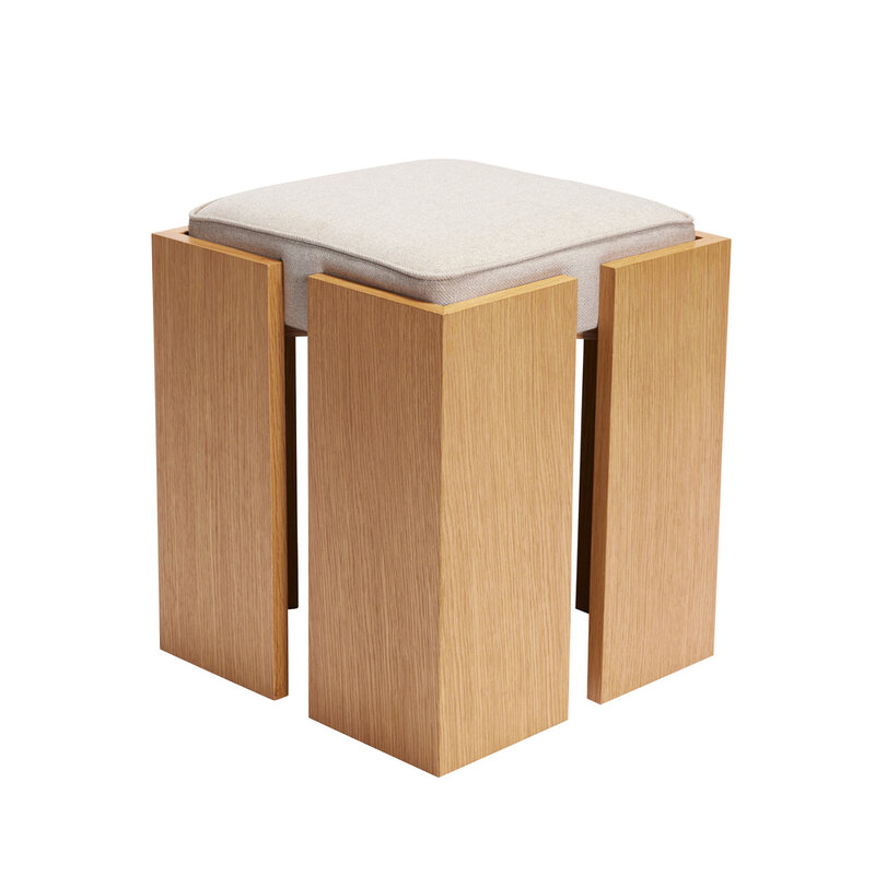 Hübsch-collectie Forma Stool Sand/Natural