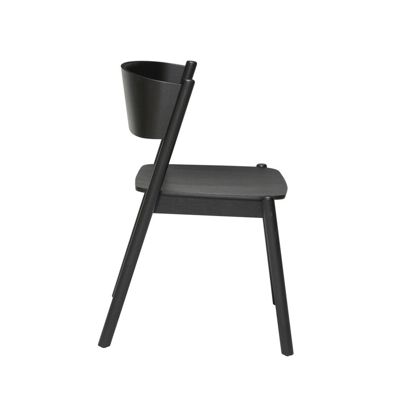 Hübsch-collectie Oblique Dining Chair Black