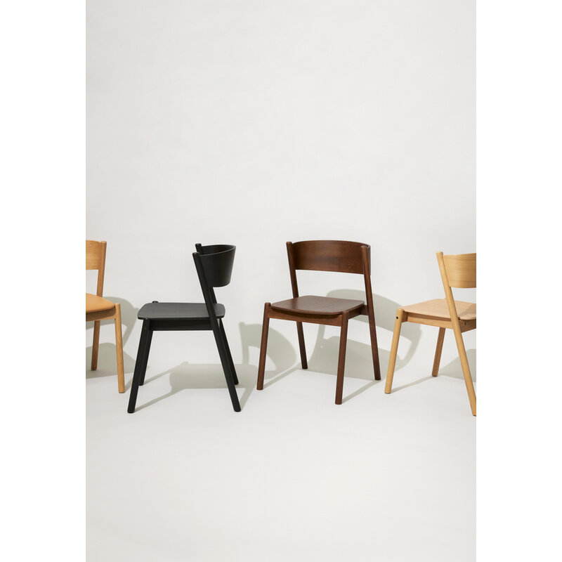 Hübsch-collectie Oblique Dining Chair Black