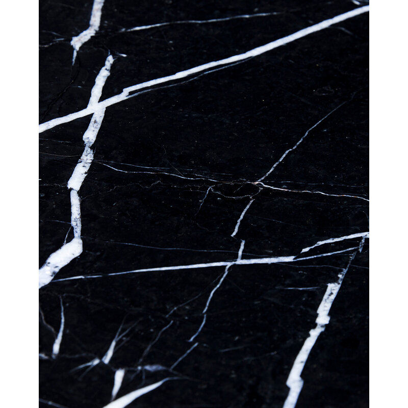 Hübsch-collectie Raw Side Table Black/Natural