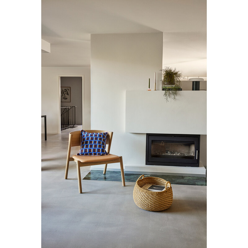 Hübsch-collectie Oblique Lounge Chair Seat Natural