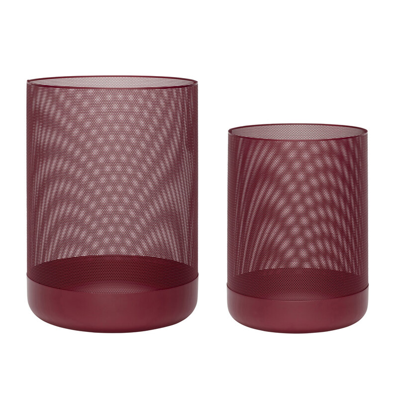 Hübsch-collectie Edge Baskets Burgundy (set of 2)