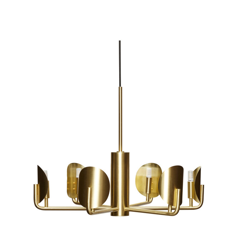 Hübsch-collectie Pomp Chandelier Brass