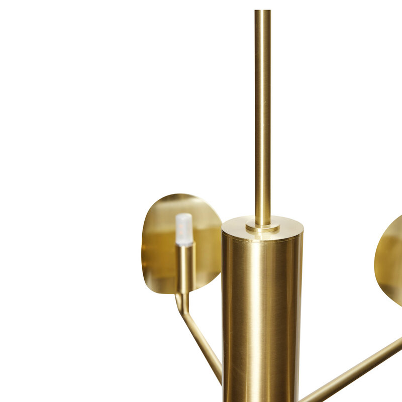 Hübsch-collectie Pomp Chandelier Brass