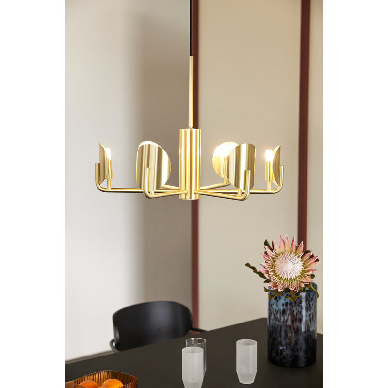 Hübsch-collectie Pomp Chandelier Brass