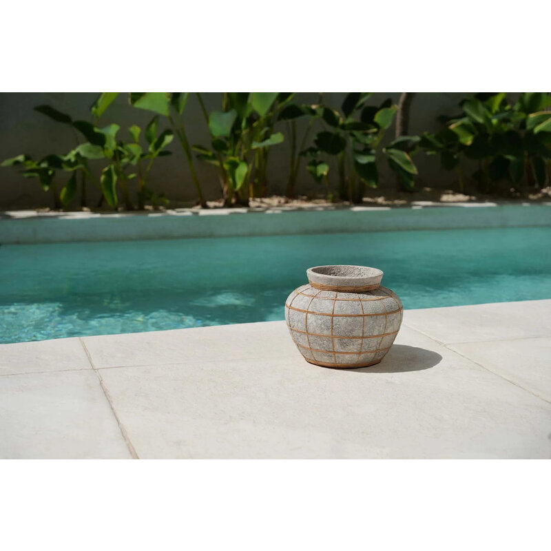 Bazar Bizar-collectie Belly Vaas - Beton Naturel - M