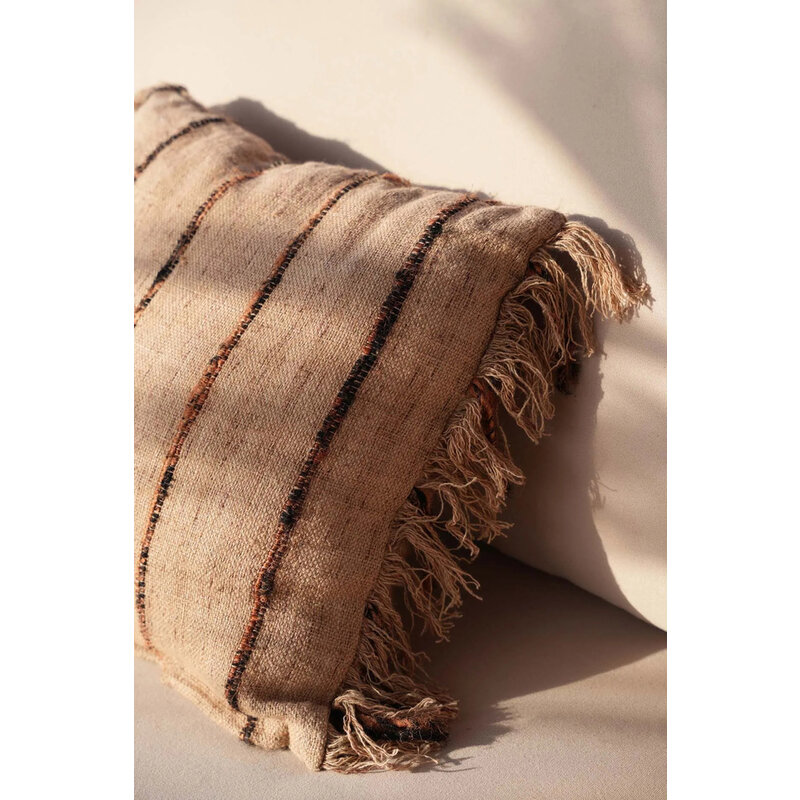 Bazar Bizar The Oh My Gee Cushion Cover - Beige Black - 40x40